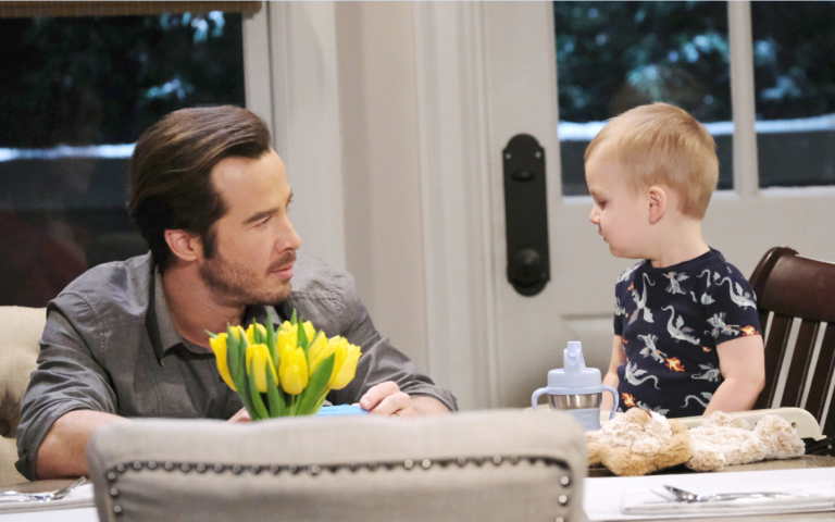 GENERAL HOSPITAL Lucas Gives Wiley To Michael While Willow Learns The general-hospital-lucas-gives-wiley-to-michael-while-willow-learns-the