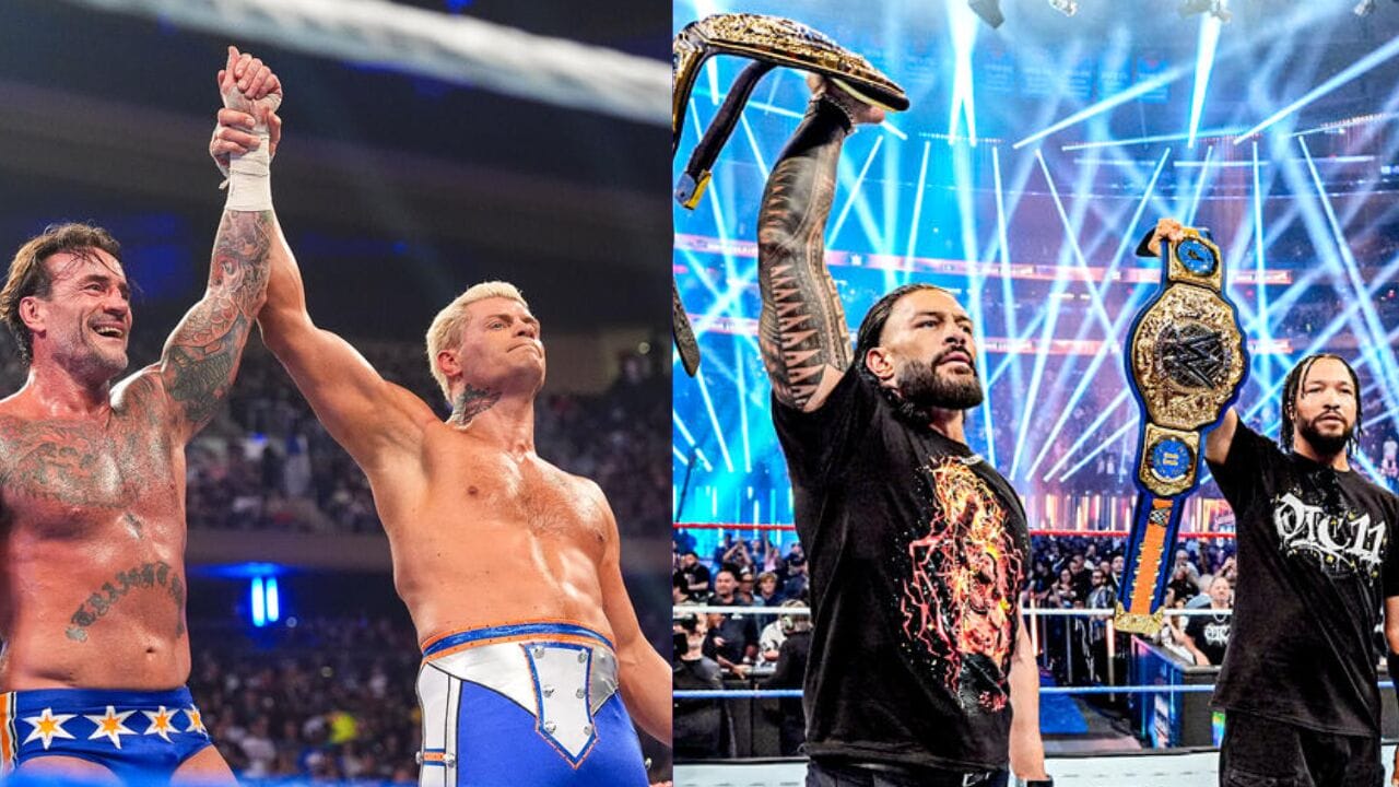 CM Punk, Cody Rhodes, Roman Reigns, Jalen Brunson