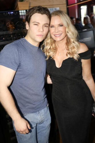 Joshua Hoffman strikes a pose with his on-screen mom, Katherine Kelly Lang.