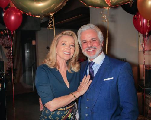 Melody Thomas Scott congratulates Christian on 30 years of Genoa City love and drama.