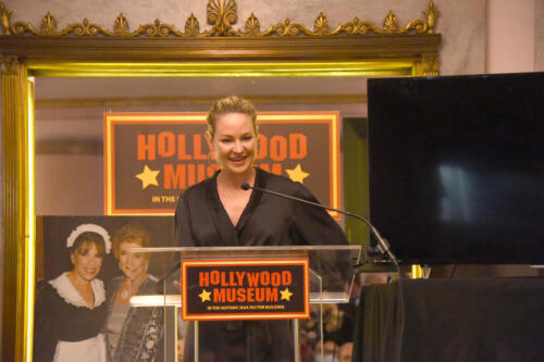 Inside the Hollywood Museum the tributes to Kate began - one of them from Sharon Case.