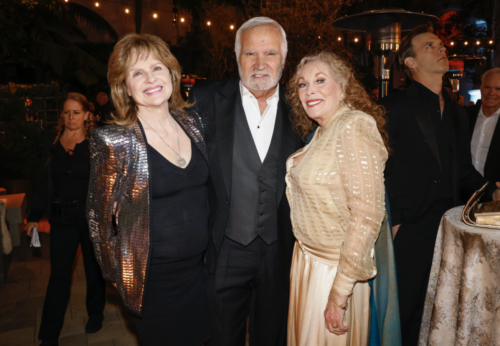 Y&R's original stars: Janice Lynde and Jaime Lyn Bauer with former co-star John McCook.